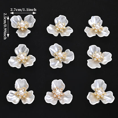 30g Mix Varieties Flower Leaf Colorful AB Acrylic Beads