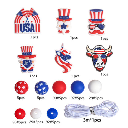 Mix Style Silicone Beads Set with Beading Pens
