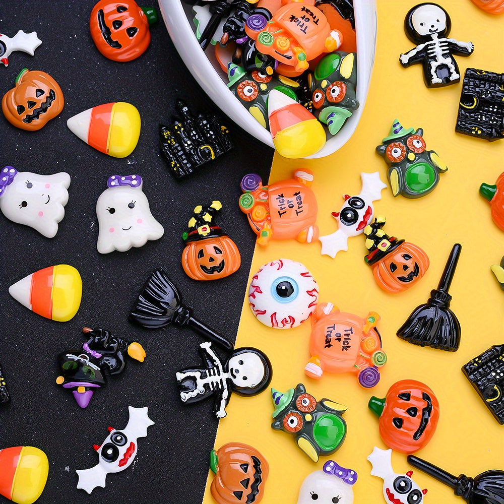 Halloween Resin Decorative Beads Set