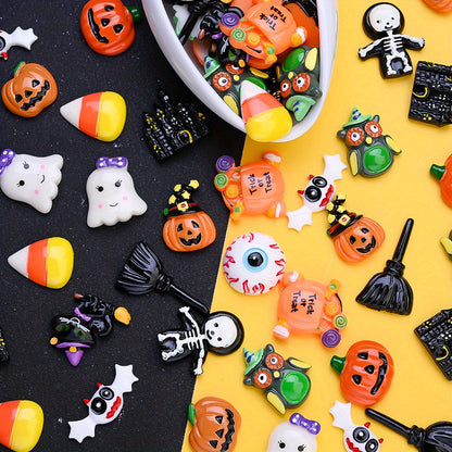 Halloween Resin Decorative Beads Set