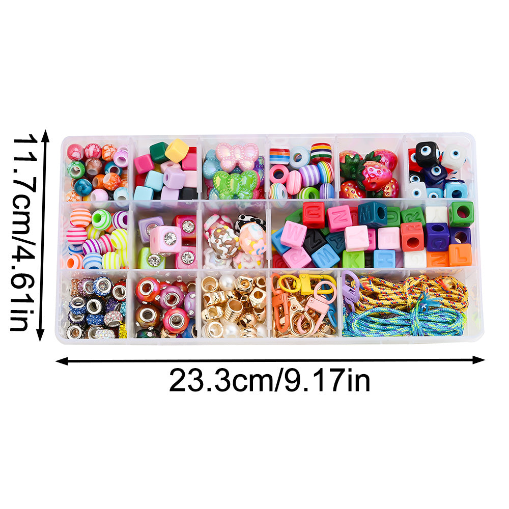 Colorful Acrylic Beaded Keychain Kit