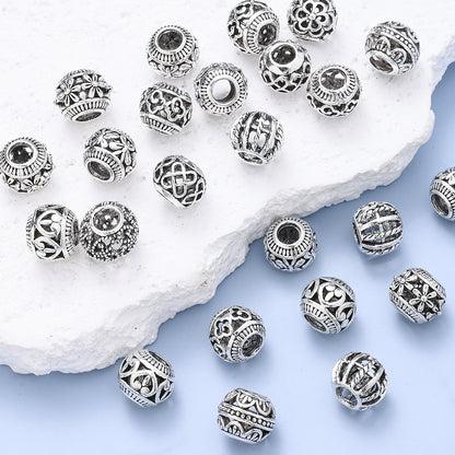 Vintage Hollow Heart Flower Spacer Beads