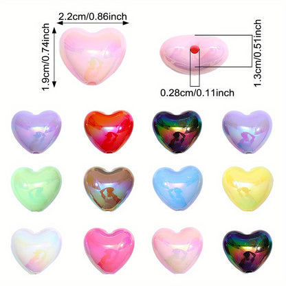 19×22mm Big Heart Acrylic Beads