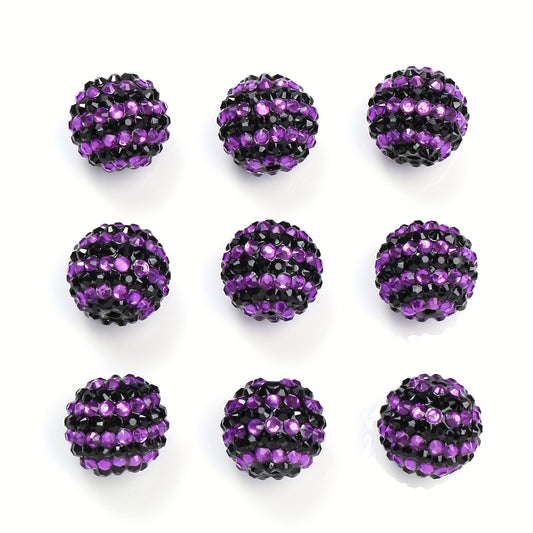 5pcs 20mm Halloween Rhinestone Round Beads