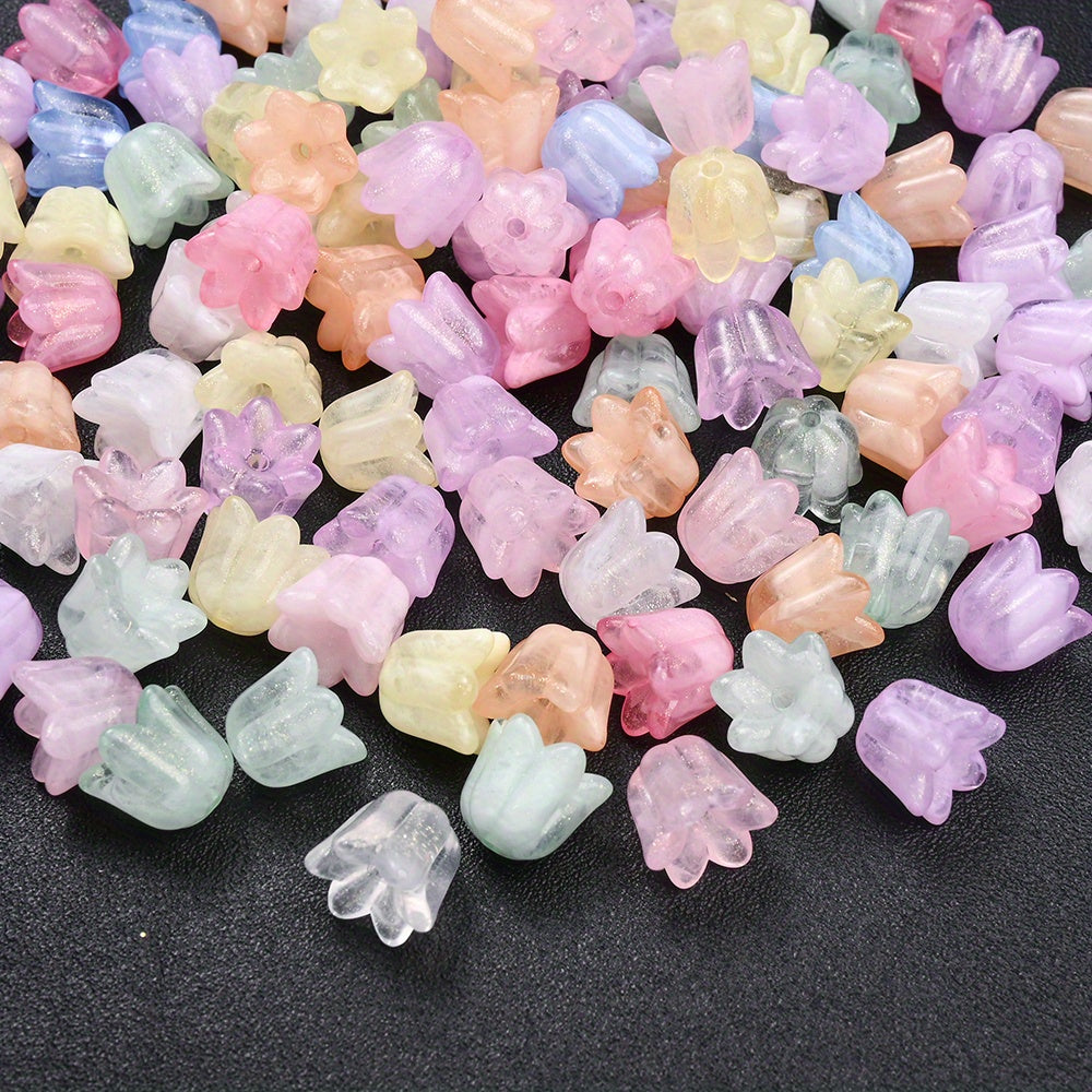 Clear AB Flat Round Faceted Acrylic Beads