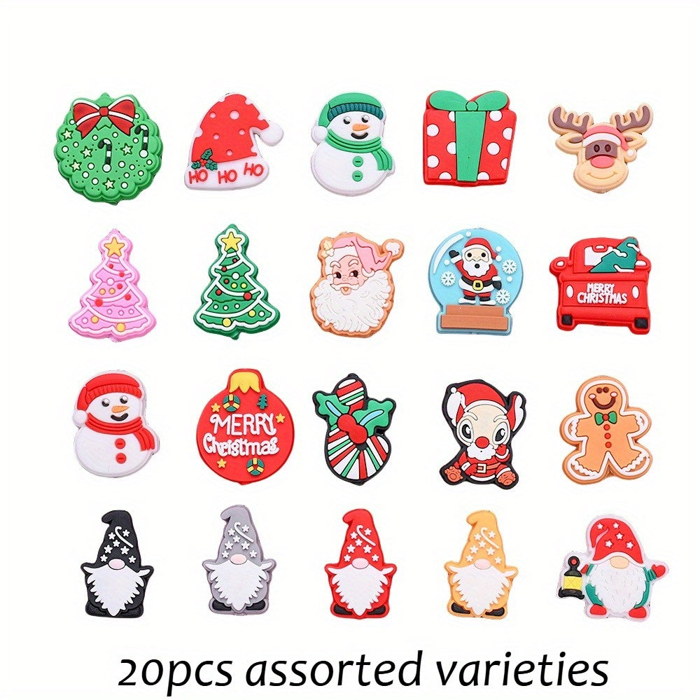 Christmas Silicone Flat Back Beads