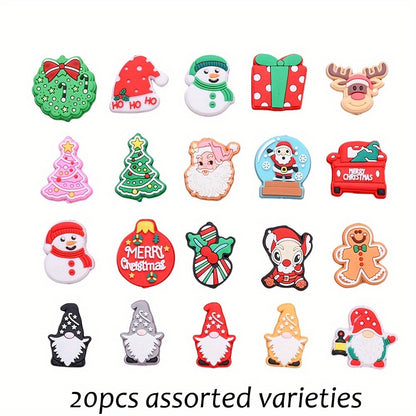 Christmas Silicone Flat Back Beads