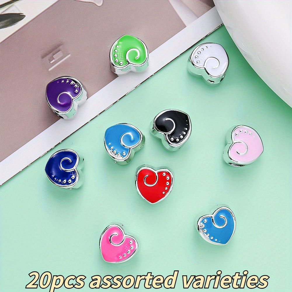 11×11mm Glossy Heart Plastic Beads