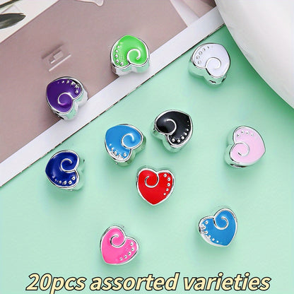 11×11mm Glossy Heart Plastic Beads