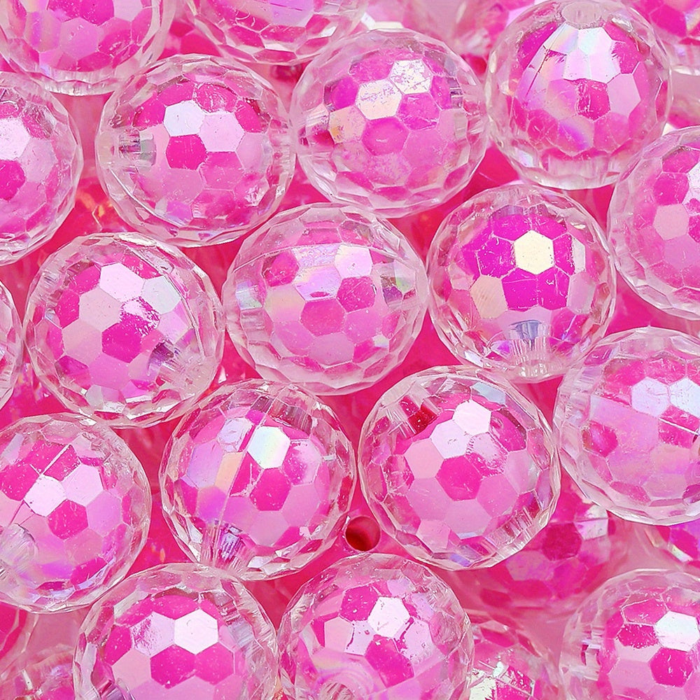 16mm AB Color Faceted Acrylic Round Beads