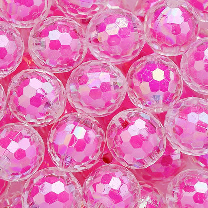 16mm AB Color Faceted Acrylic Round Beads