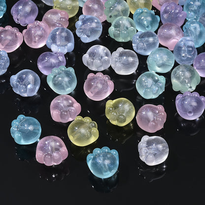 Acrylic Watercolor Rondelle Large Hole Spacer Beads