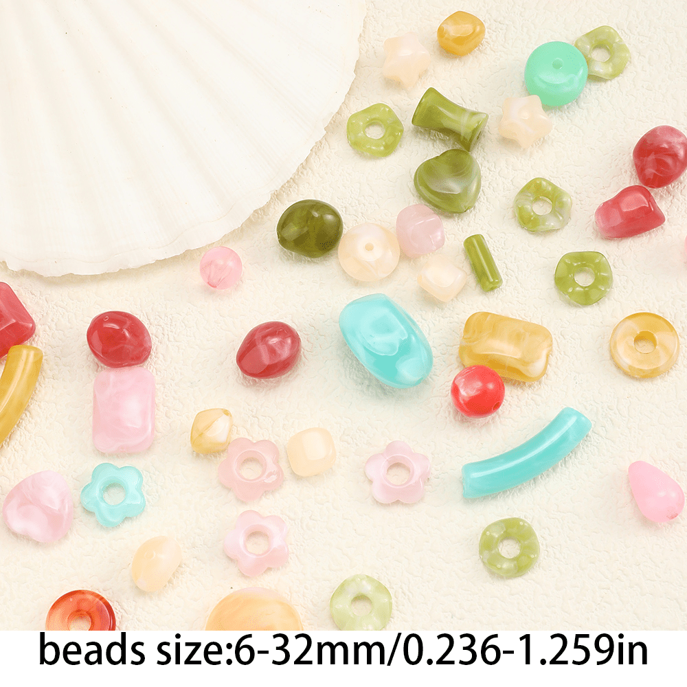 5-32mm Acrylic Mixed Color Beads