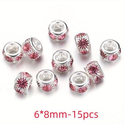 Mix Color Faceted Sparkly Acrylic Spacer Beads