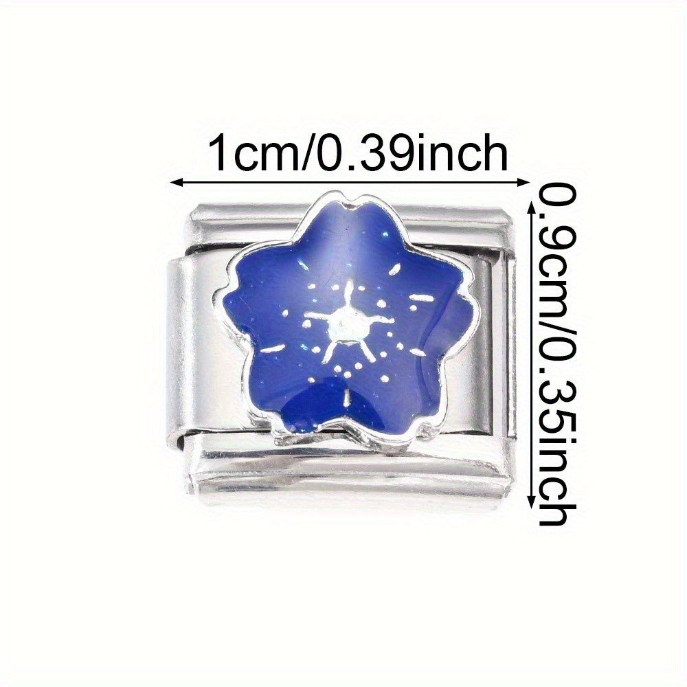 1pc 9x10mm Stainless Steel Flower Module Bead