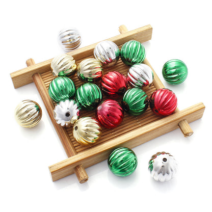 Christmas Pumpkin Acrylic Round Beads