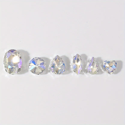 Silvery Flatback Rhinestone Beads Set
