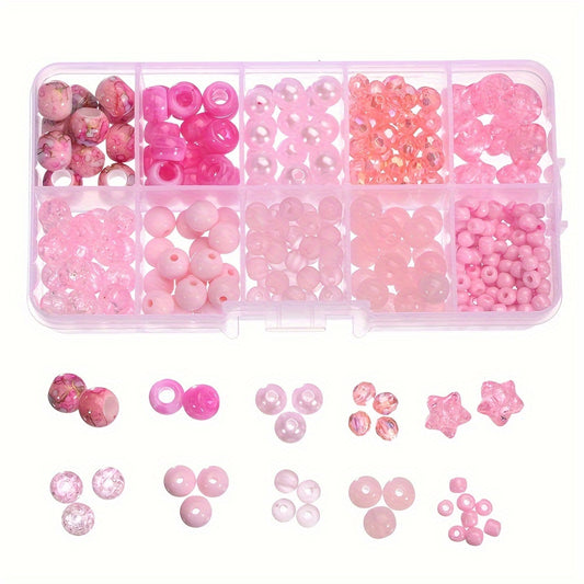 Pink Acrylic Bead Set, 320pcs