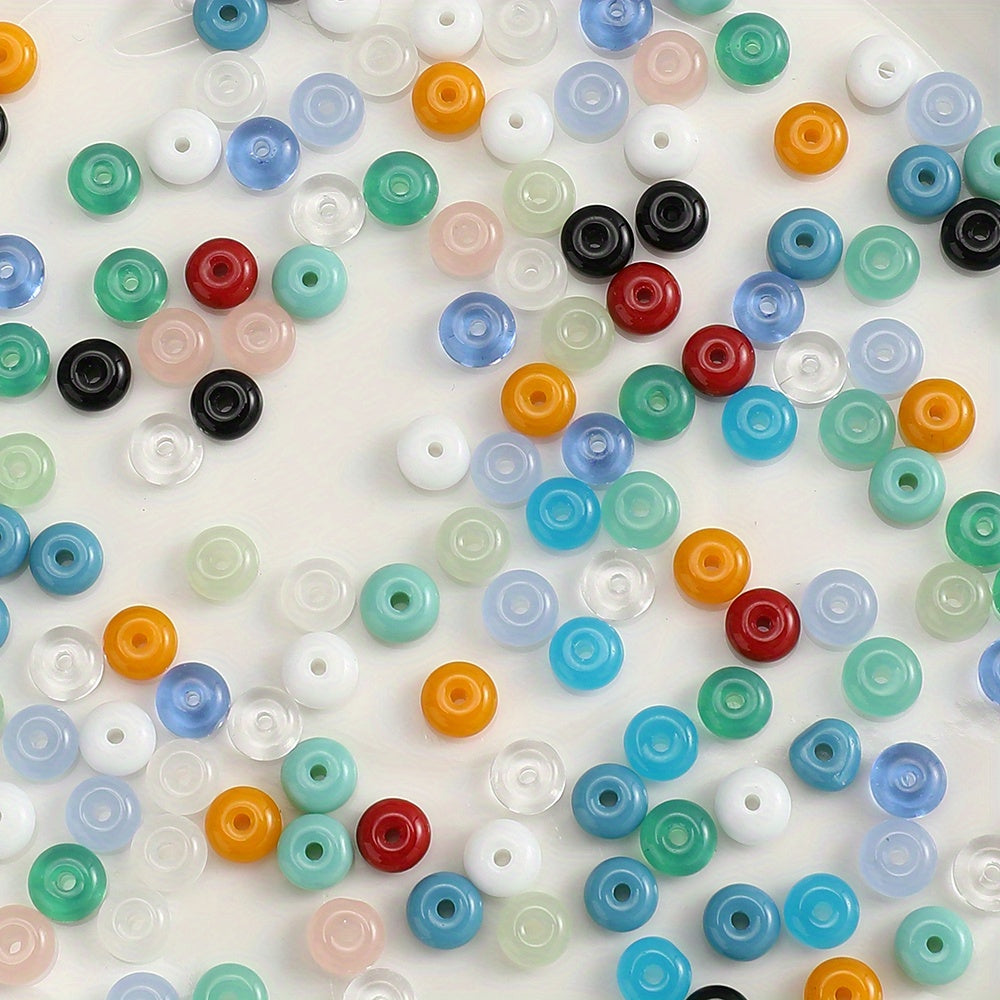 100pcs 3x6mm Glass Wheel Beads