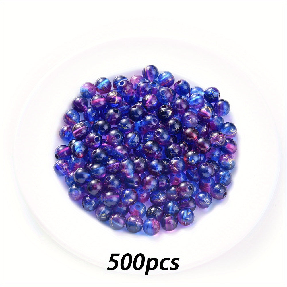 Blue Stone Round Spacer Beads