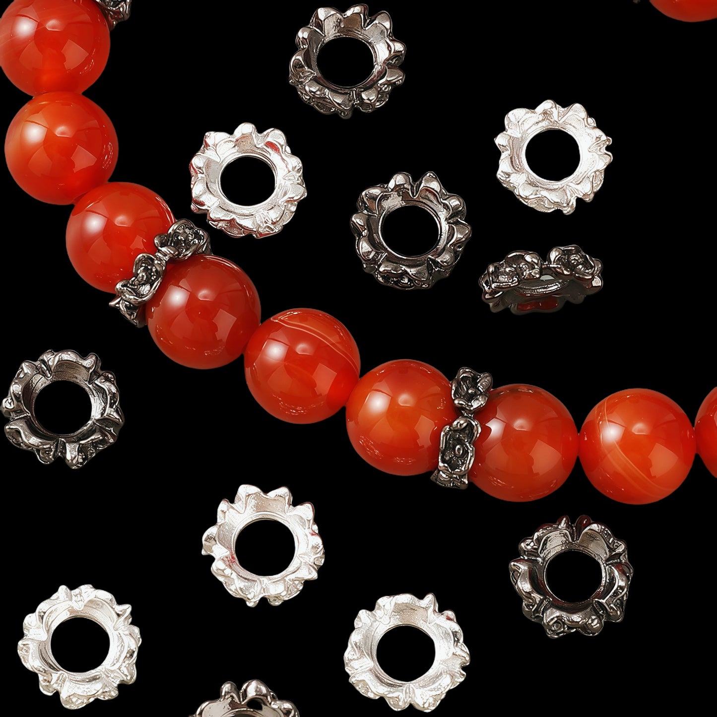 Vibrant Gradient Glass Round Spacer Beads