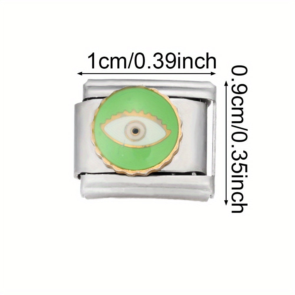1pc 9mm Stainless Steel Italian Charm Bead
