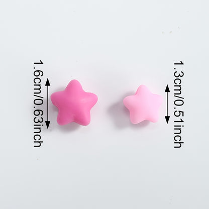 4 Colors Mix Flat Round Silicone Spacer Beads