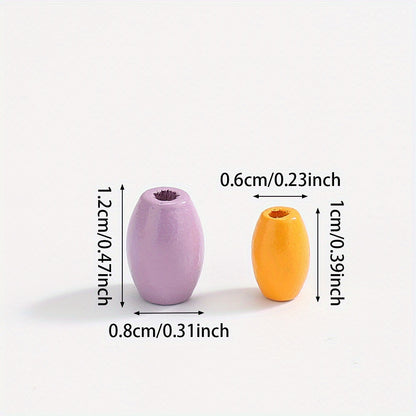 Oval Wooden Beads Set