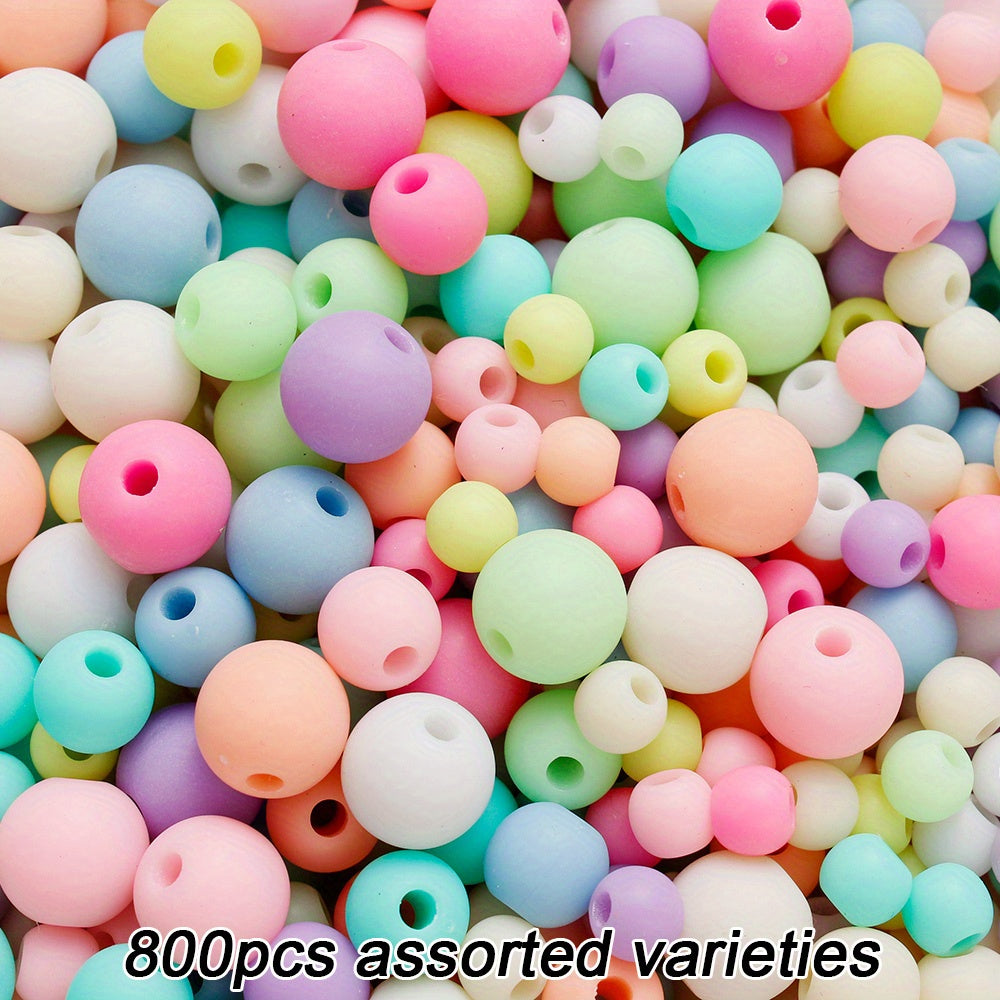 Matte Acrylic Round Spacer Beads