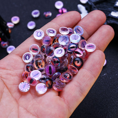 Halloween Evil Eye Glaze Beads