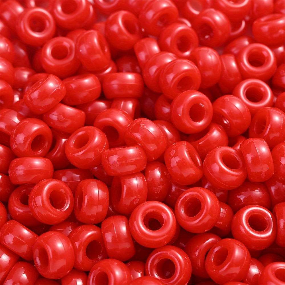 100pcs 7mm Solid Color Acrylic Beads