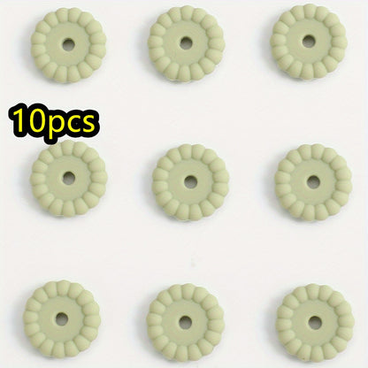 10pcs/set 12/15mm Round Silicone Beads