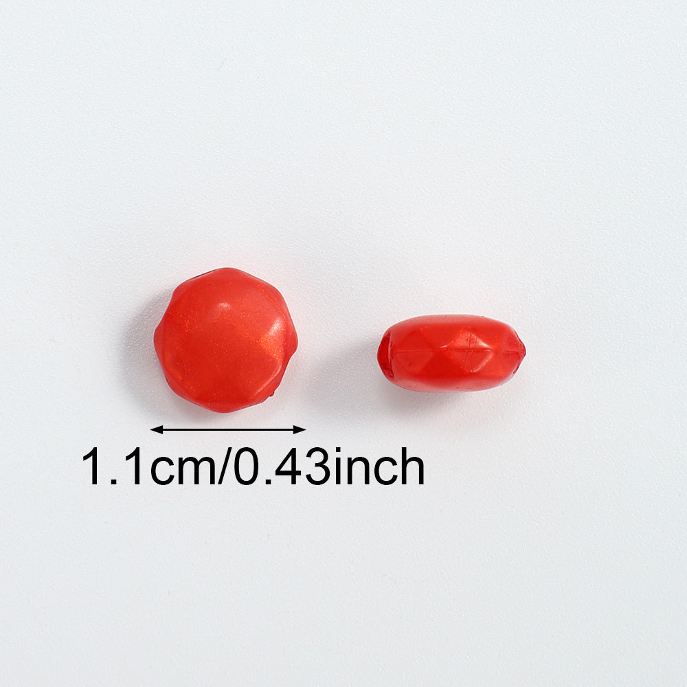 100pcs Flat Faceted Acrylic Spacer Beads