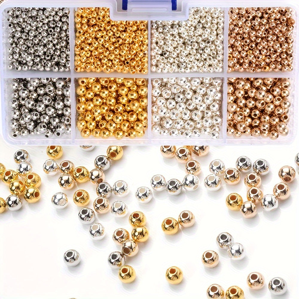 4360pcs 3/5mm Alloy Loose Spacer Beads