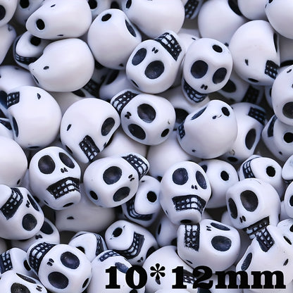 Colorful Acrylic Skull Beads