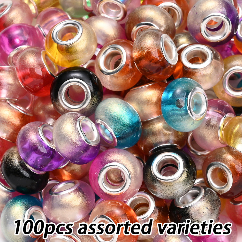 9x14mm Gradient Faceted Acrylic Spacer Beads