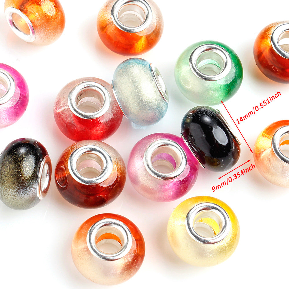 AB Multicolor Square Dice Acrylic Spacer Beads