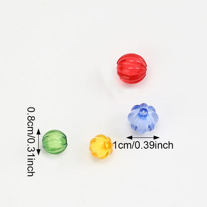 8/10mm Transparent Pumpkin Acrylic Beads