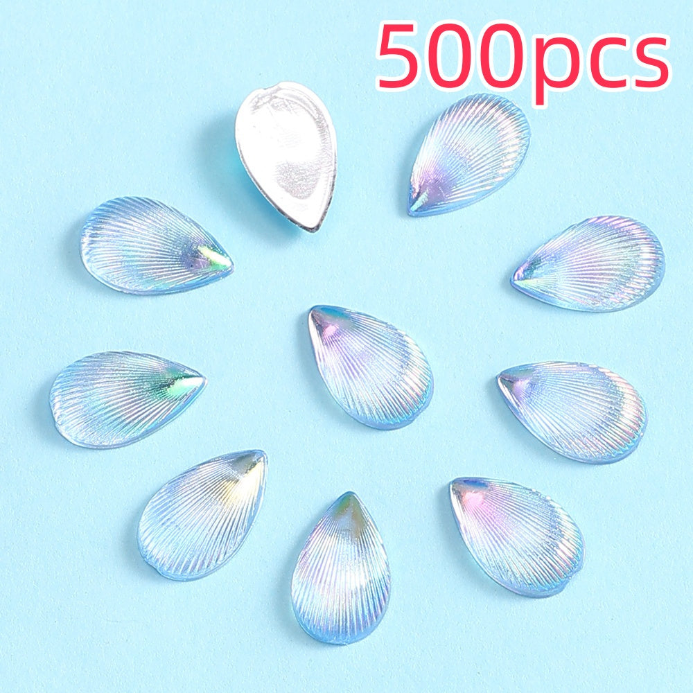 500pcs 8x12mm Waterdrop Resin Flatback Beads