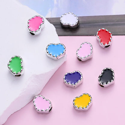 1.06x1.3cm Heart-Shaped Plastic Beads