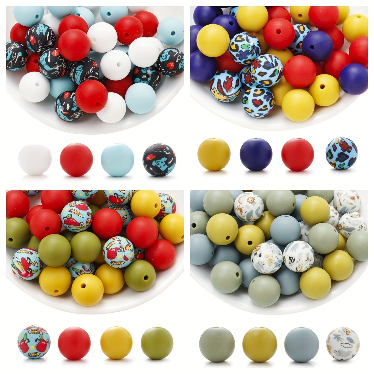 Cozy Color Silicone Unicorn Focal Beads