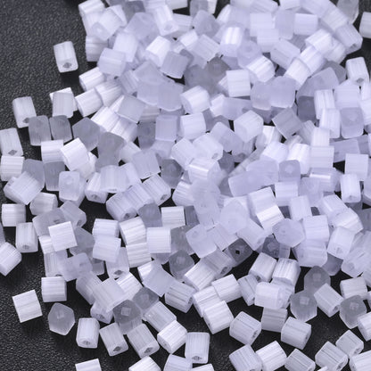 200Pcs Square Glass Beads For Jewelry Making 4MM Seed Beads & Beads Assortments DIY Handmade Bracelet Necklace Crafts Accessories