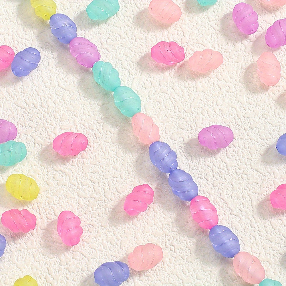 100pcs 11x8mm Frosted Acrylic Oval Beads
