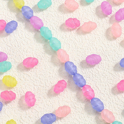 100pcs 11x8mm Frosted Acrylic Oval Beads