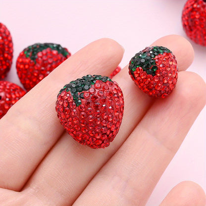 Red Strawberry Soft Clay Beads