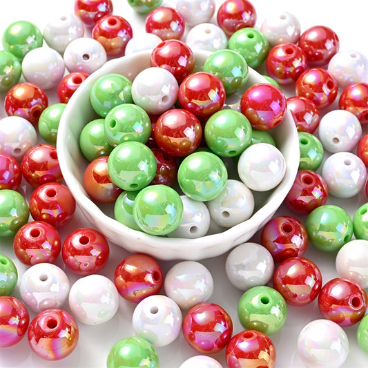 200pcs AB Christmas Acrylic Beads