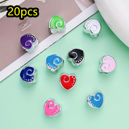 20pcs/set Tiny Crown Bear Heart CCB Beads