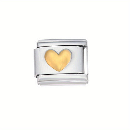 1pc 9x10mm Golden Stainless Steel Number Bead