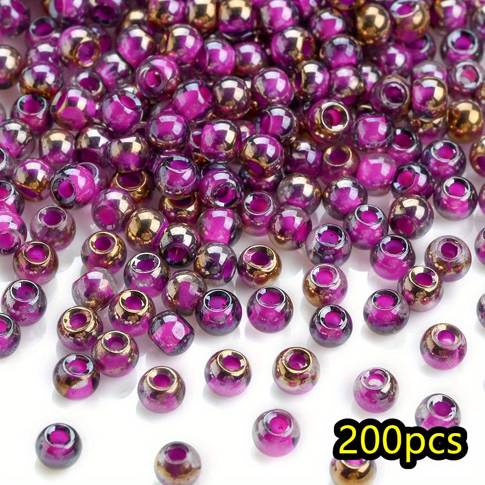 4mm Metallic Glass Seed Beads