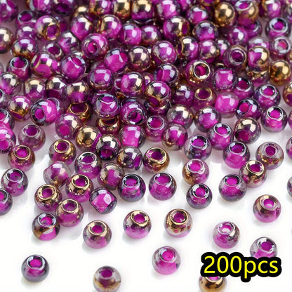 4mm Metallic Glass Seed Beads